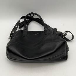 Coach Womens Black Leather Tassel Adjustable Crossbody Strap Satchel Purse