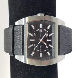 Diesel DZ-1116 Silver Tone & Black Oversized Quartz Watch