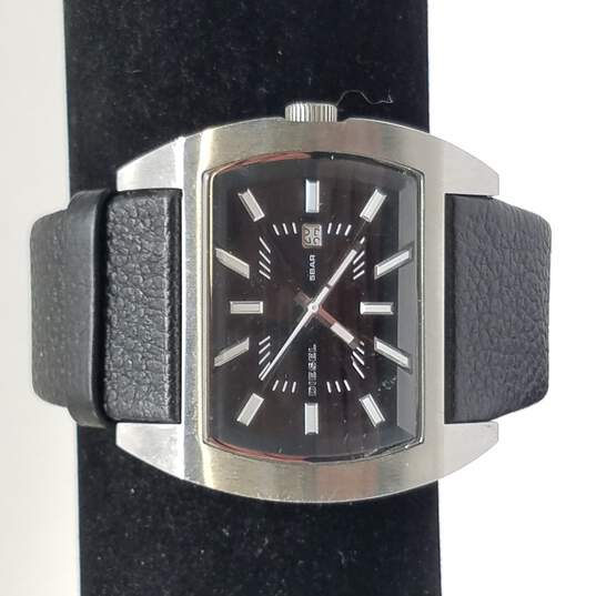 Diesel DZ-1116 Silver Tone & Black Oversized Quartz Watch image number 1