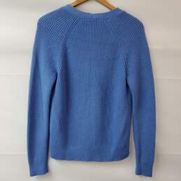 Talbots Blue V-Neck Button-Up LS Sweater Women's SM NWT alternative image