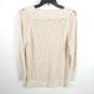 Loft Women Ivory Crochet Sweatshirt L NWT image number 2