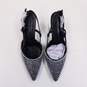 Azalea Wang Sorrel Black Rhinestone Slingback Kitten Heels Shoes Size 7.5 B image number 5