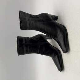 Cordani Womens Black Square Toe Side Zip Block Heel Ankle Booties Size 35.5