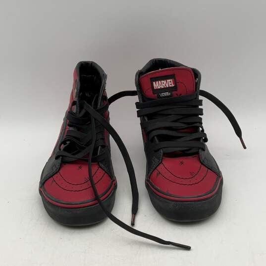 Vans Mens Marvel SK8-Hi Red Black High Top Lace Up Sneaker Shoes Size 6.5 image number 3
