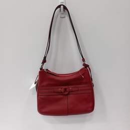 Giani Bernini Soft Red Leather Shoulder Bag Tote Purse Satchel NWT