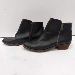 Women's Kensie Ghita Black Leather Short Ankle Boots Sz 10 alternative image