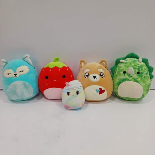 Lot of 5 Small Squishmallow Plush Toys Pillows image number 1
