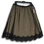 NWT Worthington Womens Black Beige Lace Scalloped Hem A-Line Skirt Size 14 image number 2