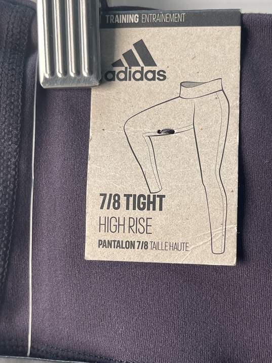 Adidas Womens Gray Leggins High Rise Size 7/8 Tight image number 3
