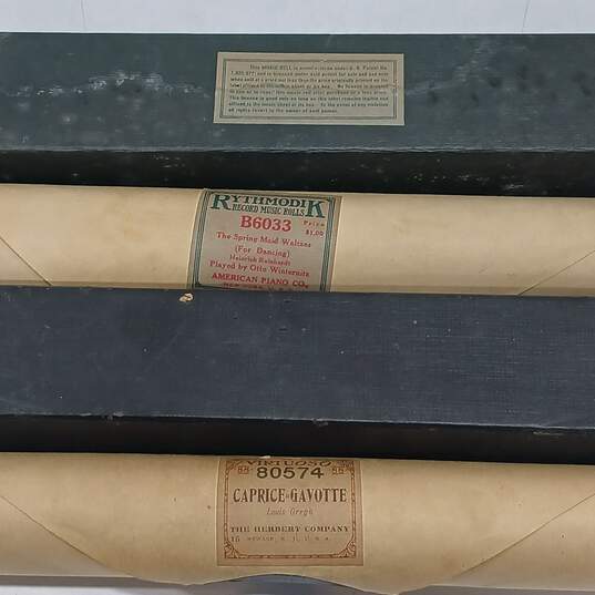 Bundle of 6 Vintage Assorted Piano Music Rolls image number 3