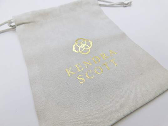 Kendra Scott Silvertone Abalone Shell Elisa Pendant Necklace & Dust Bag 17.3g image number 3