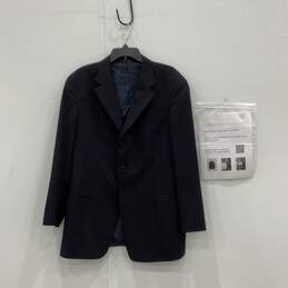 Armani Exchange Collezioni Mens Black Notch Lapel 3 Button Blazer Size 42R W/COA