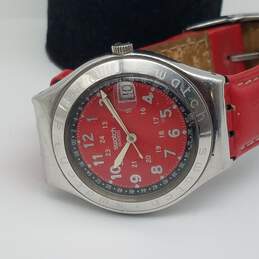 Swatch Stainless Steel Happy Joe Red 40mm St. Steel WR Swiss Made Watch alternative image