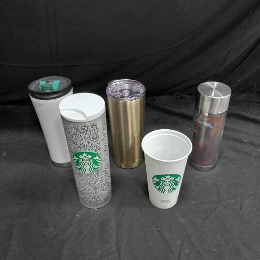 5PC Starbucks Assoted Coffee Tumbler Travel Cups image number 2