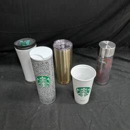 5PC Starbucks Assoted Coffee Tumbler Travel Cups alternative image