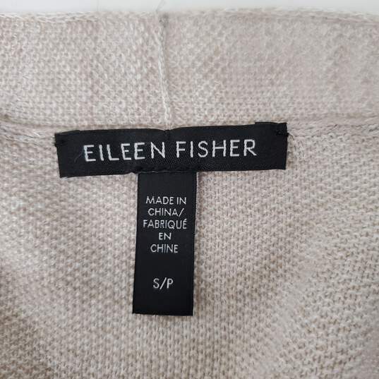 Eileen Fisher WM's Organic Linen & Cotton Blend Cream Color Cardigan Sweater Size S/P image number 4