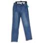 NWT Maurices Womens Light Blue Denim 5-Pocket Design Straight Leg Jeans Size 14 image number 1