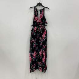 NWT Express Womens Black Floral Sleeveless Fit & Flare Dress Size XL