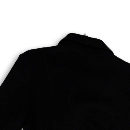 NWT Womens Black Notch Lapel Long Sleeve Pockets Full-Zip Biker Jacket Sz M image number 4