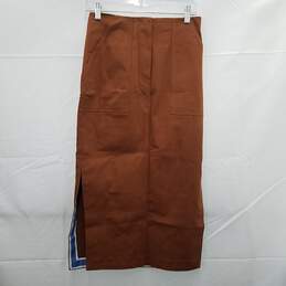 Diane Von Furstenberg Patch Pocket Pencil Skirt (Brown) Women's Size 4 NWT
