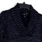 NWT Womens Blue Shawl Collar Long Sleeve Knitted Pullover Sweater Size L image number 3