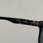 Womens Black Gray UV Protected Full Rim Rectangular Sunglasses w/ Case image number 5