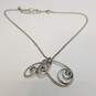 Brighton Silver Tone Rock & Roll Scroll Pendant 18inch Necklace W/Bag 16.8g image number 5