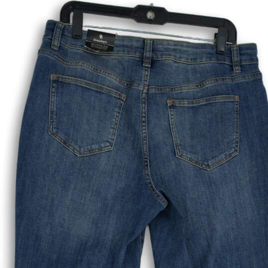 NWT Womens Blue Dark Wash Stretch Pocket Denim Skinny Leg Jeans Size 10 image number 4