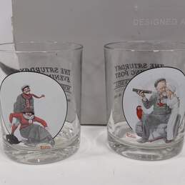 Set of 7 Norman Rockwell The Saturday Evening Post Glassware Collection alternative image