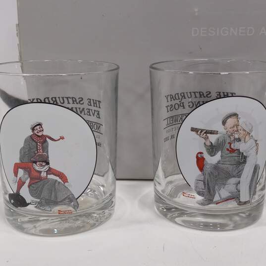 Set of 7 Norman Rockwell The Saturday Evening Post Glassware Collection image number 2