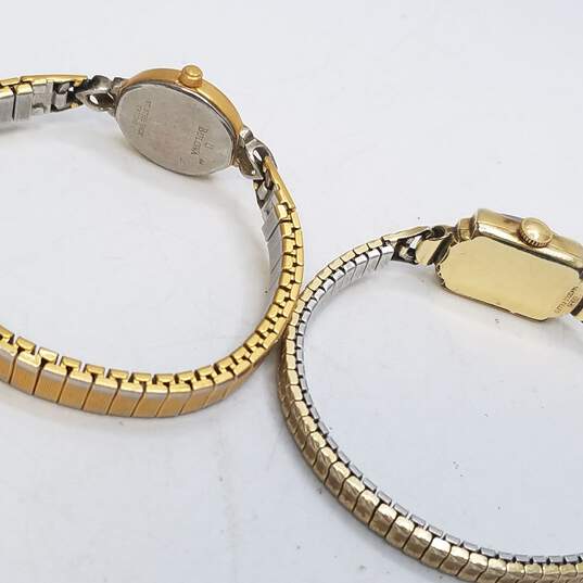 Hamilton 14k Gold Filled Caravelle Diamond Ladies Quartz Watch Collection image number 8