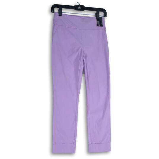 NWT 7th Avenue NY&C Design Studio Womens Purple High-Waist Cropped Pants Sz XS image number 1
