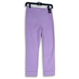 NWT 7th Avenue NY&C Design Studio Womens Purple High-Waist Cropped Pants Sz XS