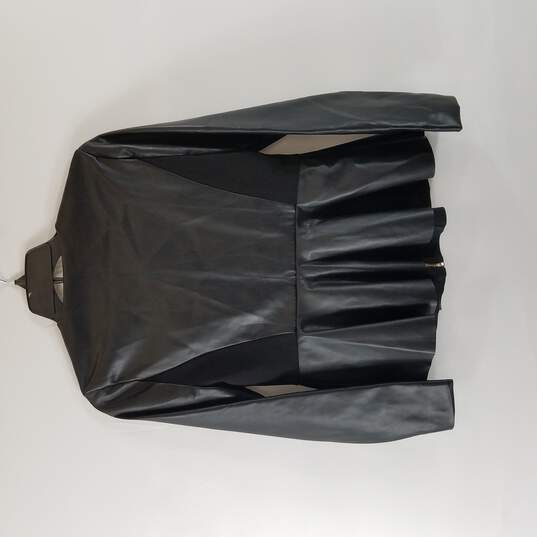 Thalia Women Black Leather Jacket XS image number 1