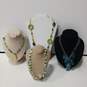 Bundle of Assorted Blue and Green Beaded Fashion Jewelry image number 1