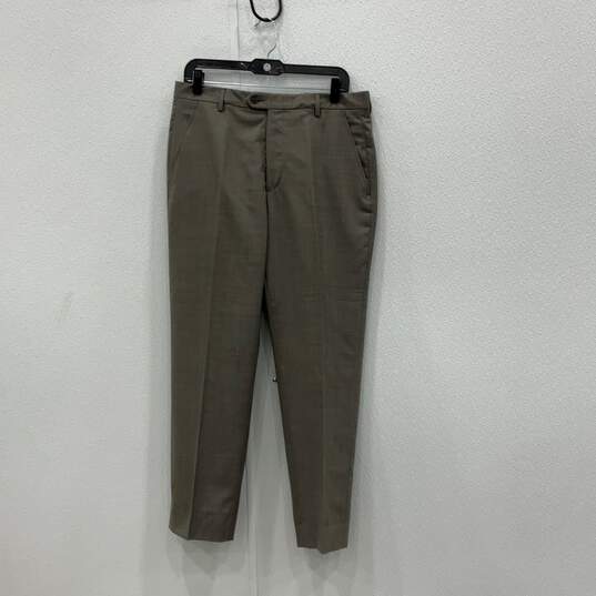 NWT Lauren Ralph Lauren Mens Gray Beige Lana Wool Blazer & Pants Suit Set Sz 38R image number 3