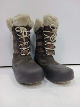 Columbia Brown Insulated Fur Trim Snow Boots Women's Size 8