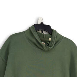 Womens Green Cargo Utility Pocket Mock Neck Pullover Sweatshirt Size M alternative image