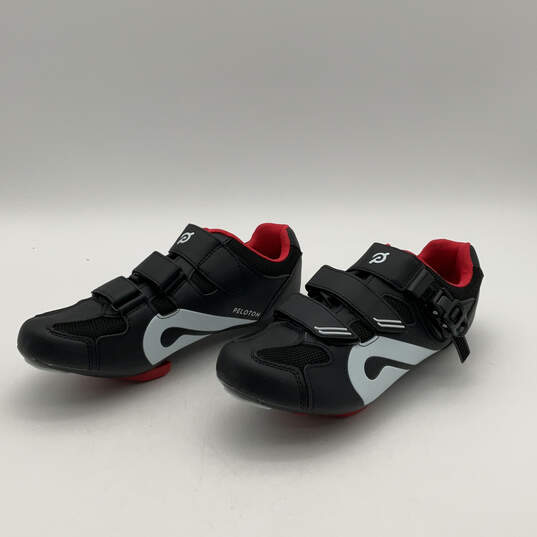 NIB Mens PL-SH-B-43 Black Red Low Top Hook & Loop Cycling Shoes Size 43 image number 3