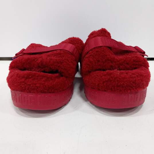 UGG Women's Red TreadLite Fluffy Slippers Size 10 image number 1
