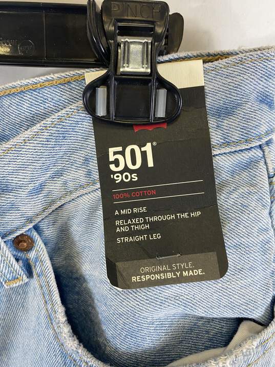Levi's 501 Men Blue Button Fly Jeans 32 NWT image number 3
