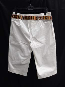 Women's DKNYC White Belted Shorts Sz 8 NWT alternative image