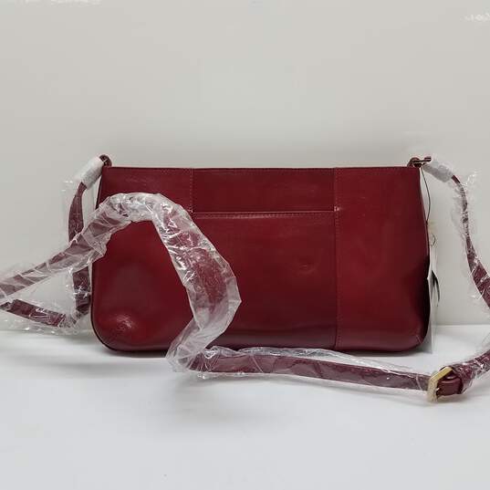 Hobo International Eleonora Red Leather Crossbody Shoulder Bag image number 2