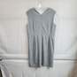Ann Taylor Gray Pin Stripe Sleeveless Shift Dress WM Size 16P NWT image number 2