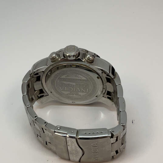 Designer Invicta Pro Diver 0070 Silver-Tone Chronograph Analog Wristwatch image number 4