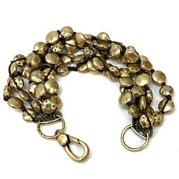 Designer Lucky Brand Gold-Tone Fashionable Multi Strand Beaded Bracelet alternative image