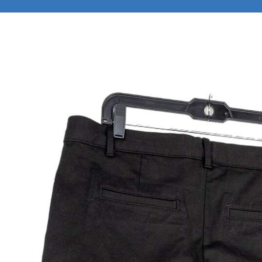 Gap Womens Black Slash Pocket Flat Front Wide Leg Chino Pants Size 16R image number 4