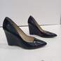 Coach Women's Orchard Pointed Toe Black Patent Leather Wedge Heels Size 8.5B image number 2