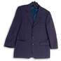 Mens Blue Notch Lapel Single Breasted Long Sleeve Two Button Blazer Sz 41 R image number 1