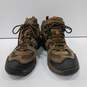 Mens P4115MER Brown Leather Lace Up Waterproof Ankle Hiking Boots Size 11W image number 1